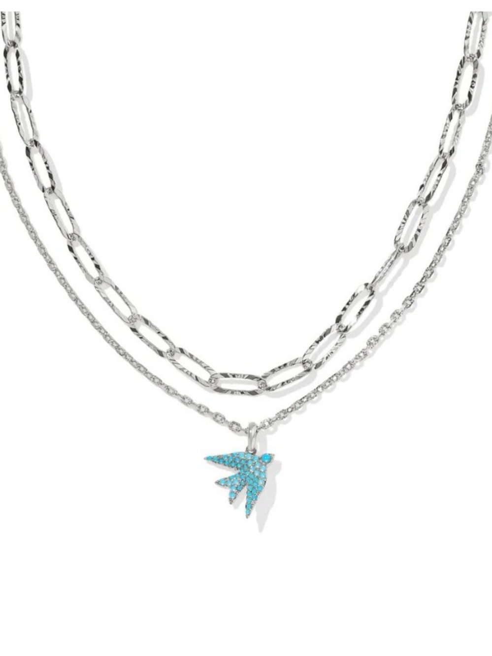 KENDRA SCOTT MELODY BIRD
MLT STRD NCK RHOD TEAL
CRYSTAL